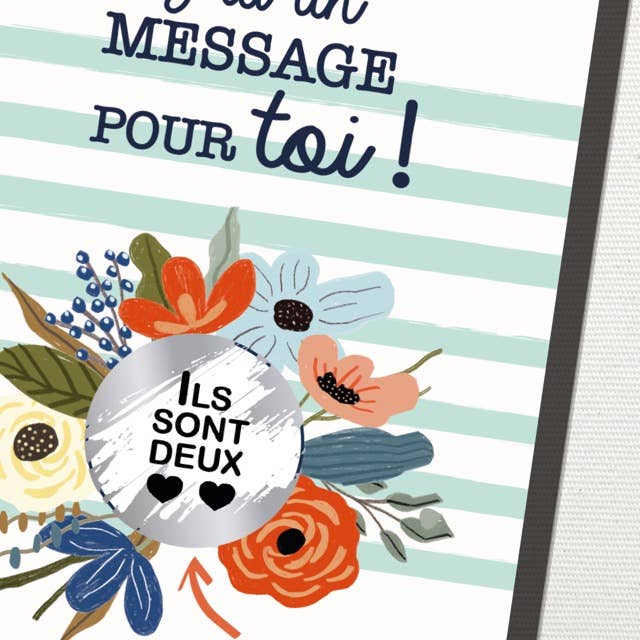 Carte à gratter annonce de grossesse "spécial jumeaux"