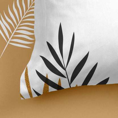 Drap housse Feuillage Bajera moutarde