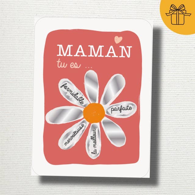 Carte à gratter "pour maman" Marguerite