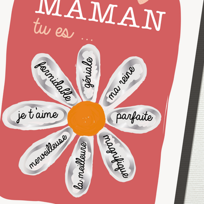 Carte à gratter "pour maman" Marguerite