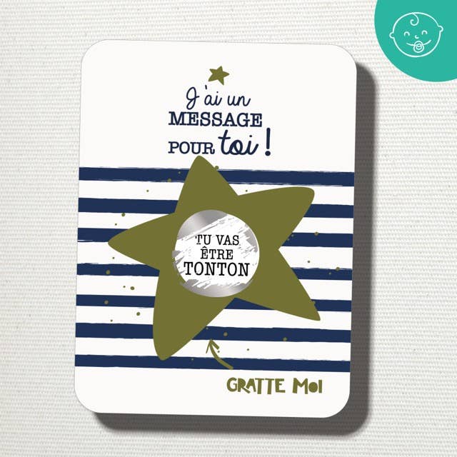 Carte à gratter "Tu vas être tatie" / "Tu vas être tonton"