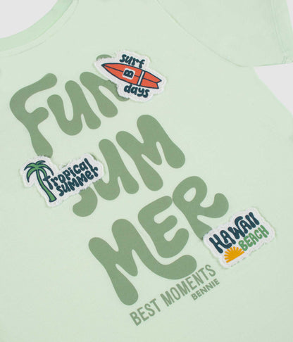 T-Shirt fun summer vert menthe