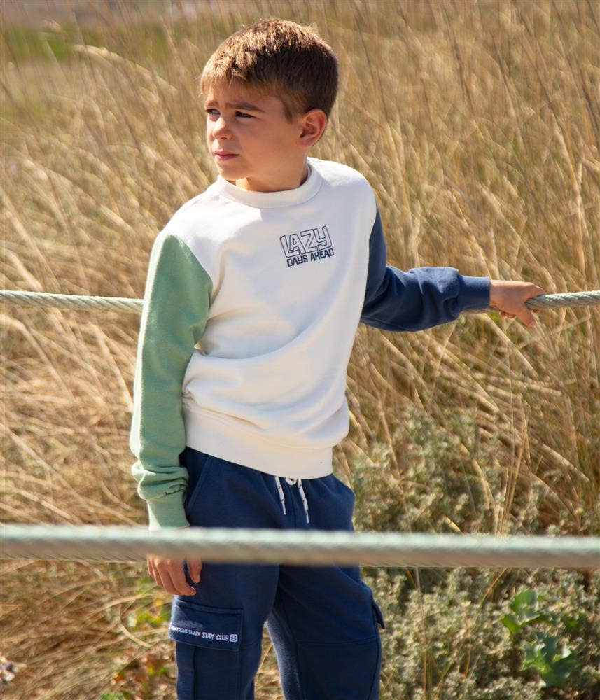 Sweatshirt lazy tricolor