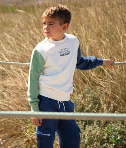 Sweatshirt lazy tricolor
