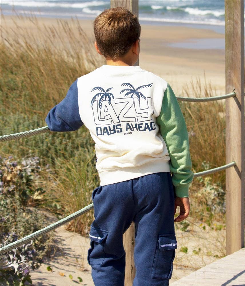 Sweatshirt lazy tricolor