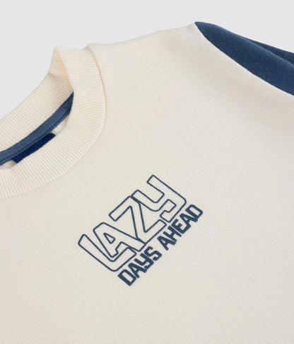 Sweatshirt lazy tricolor