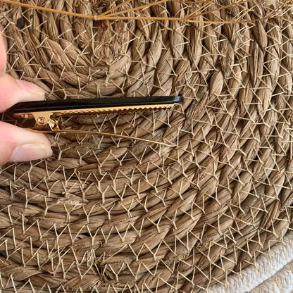 Barrette noire à Paillettes – Fait Main 🇫🇷