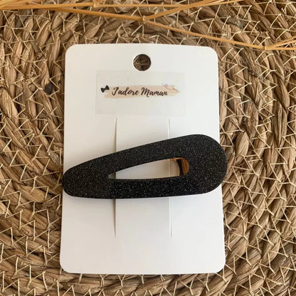 Barrette noire à Paillettes – Fait Main 🇫🇷
