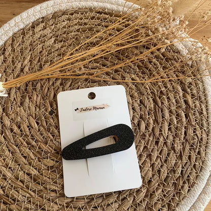Barrette noire à Paillettes – Fait Main 🇫🇷
