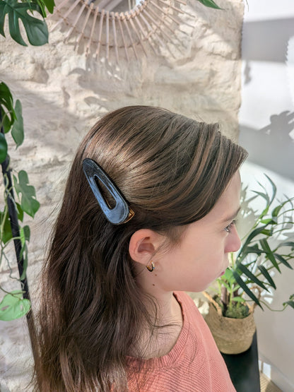 Barrette noire à Paillettes – Fait Main 🇫🇷