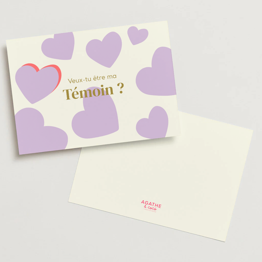Carte postale - Veux-tu être ma témoin ?