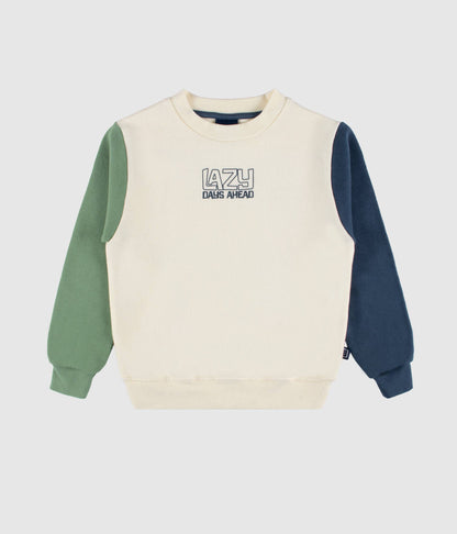Sweatshirt lazy tricolor