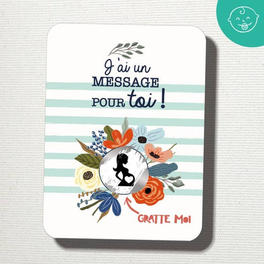 Carte à gratter : annonce de grossesse