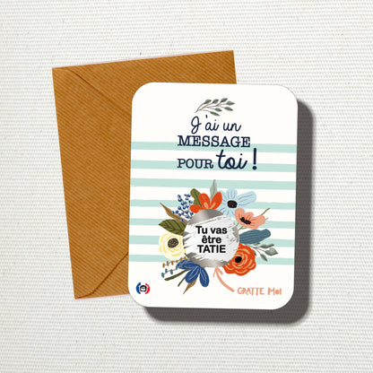 Carte à gratter "Tu vas être tatie" / "Tu vas être tonton"