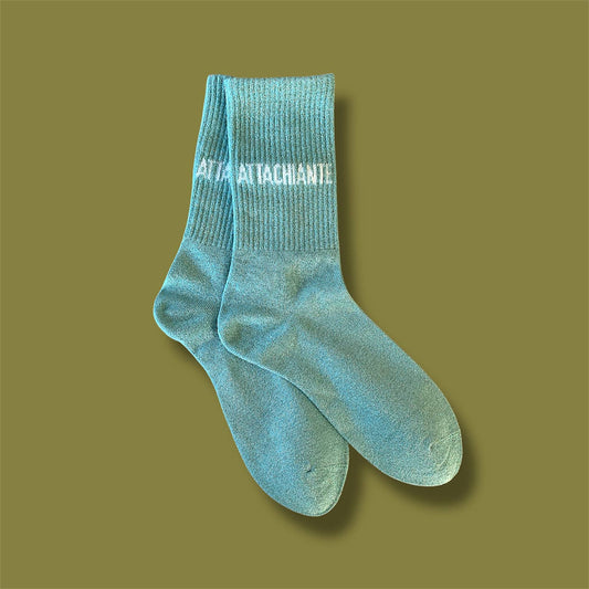 Paire de chaussettes paillettes "Attachiante" - Menthe