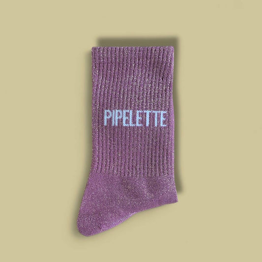 Paire de chaussettes paillettes "Pipelette" - Parme