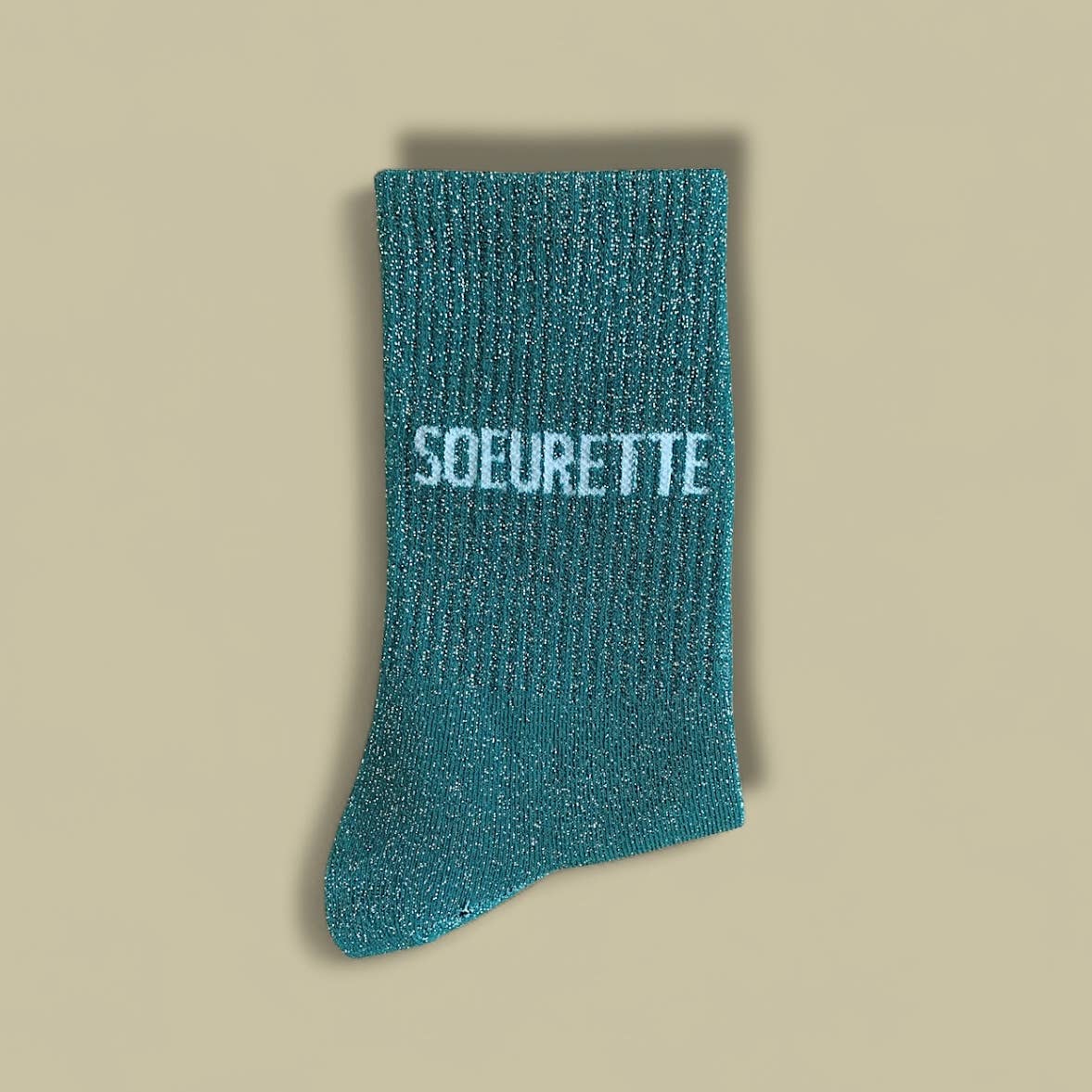 Paire de chaussettes paillettes "Soeurette" - Aqua