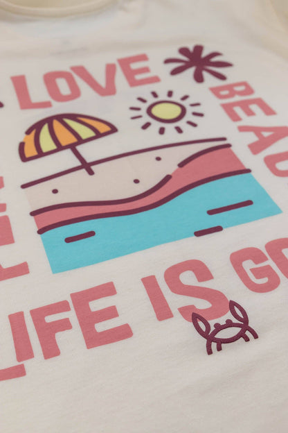T-shirt imprimé vanille