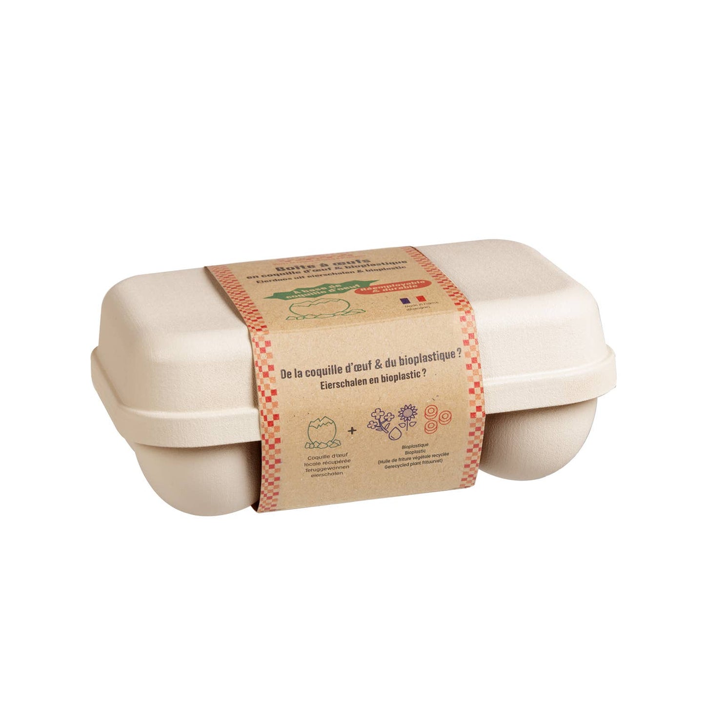 Boîte 6 œufs en coquille d'oeufs