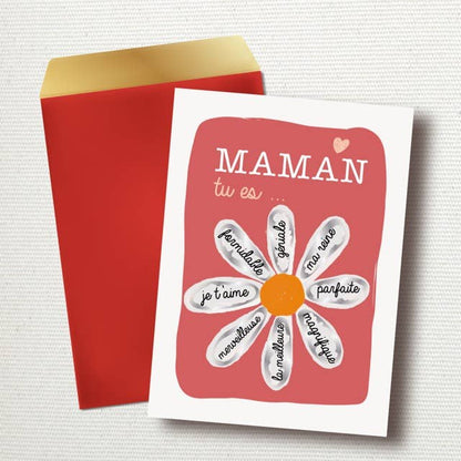 Carte à gratter "pour maman" Marguerite