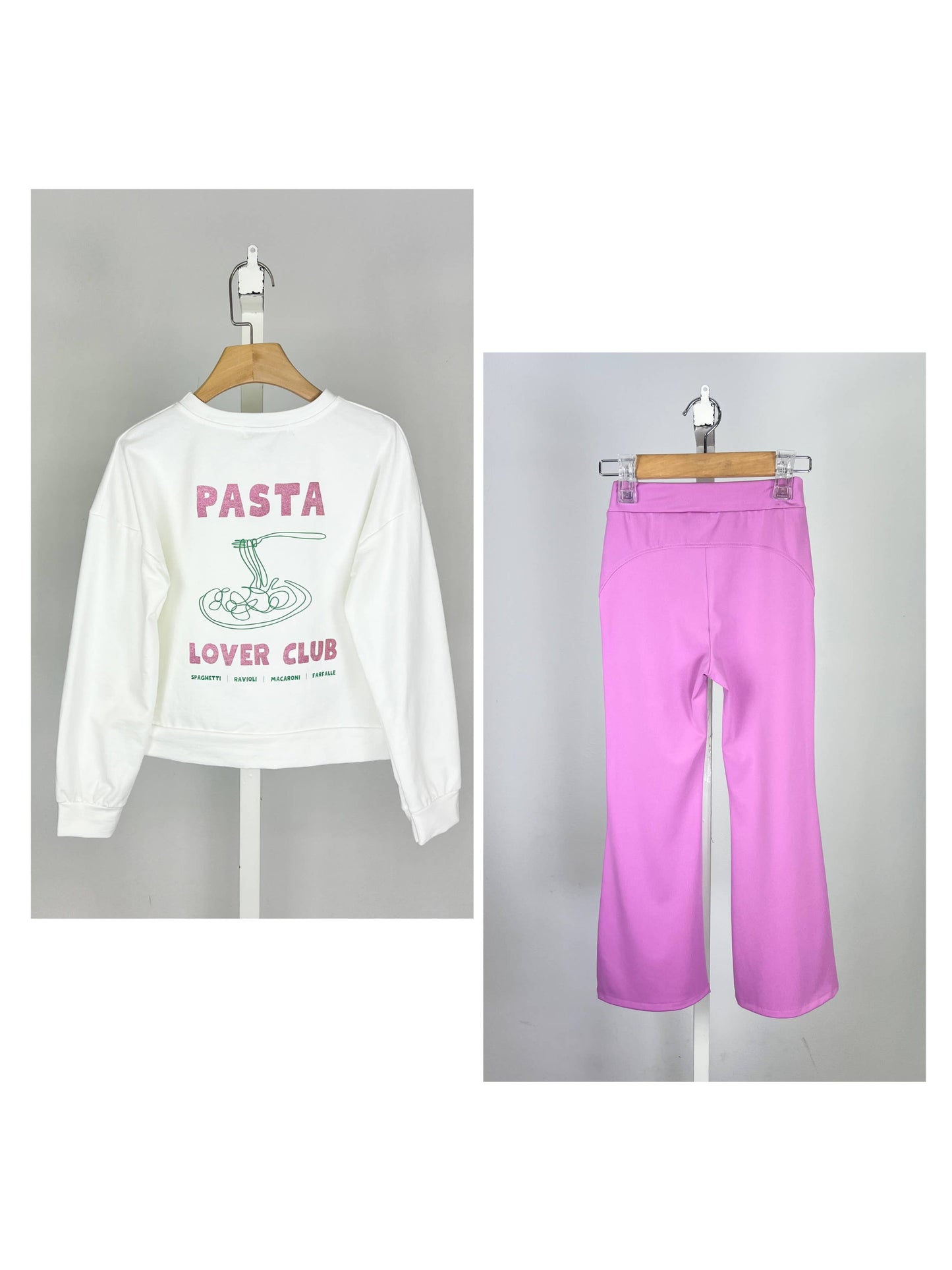 Ensemble sweat en coton et pantalon flare