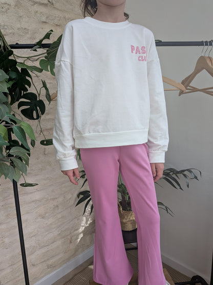 Ensemble sweat en coton et pantalon flare