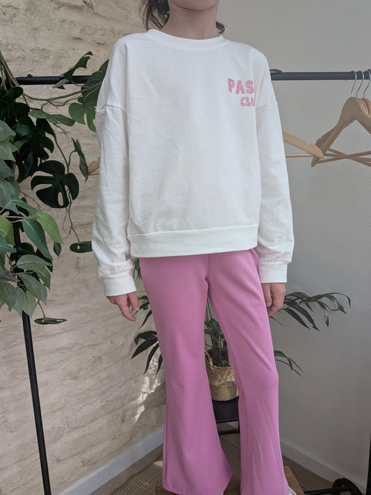 Ensemble sweat en coton et pantalon flare
