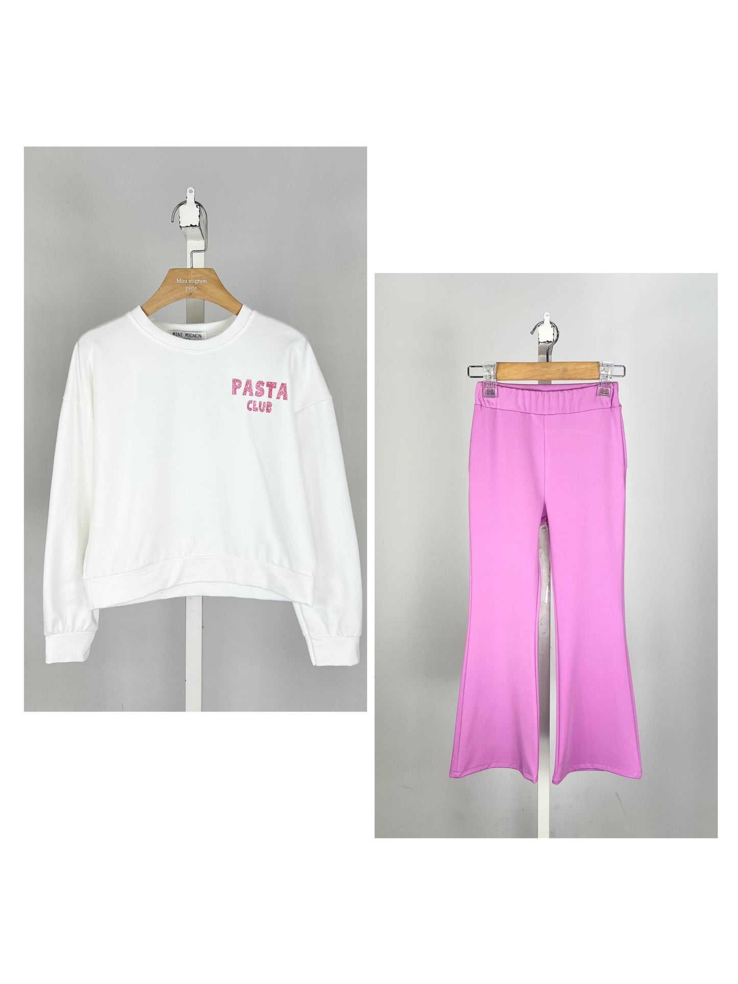 Ensemble sweat en coton et pantalon flare