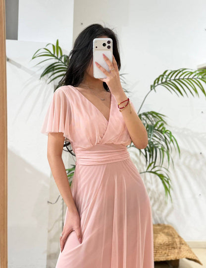 Robe longue en tulle cérémonie femme – Élégante, fluide et féminine