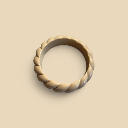 Jonc beige torsadé