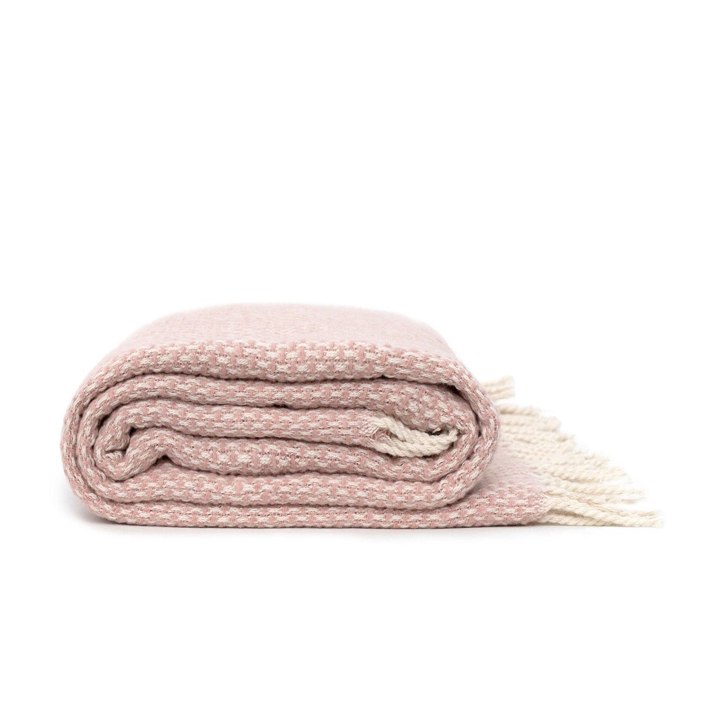 Plaid rose Haze avec franges