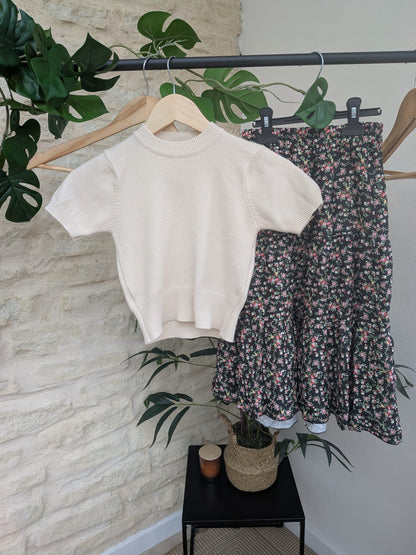 Pull doux à manches courtes
