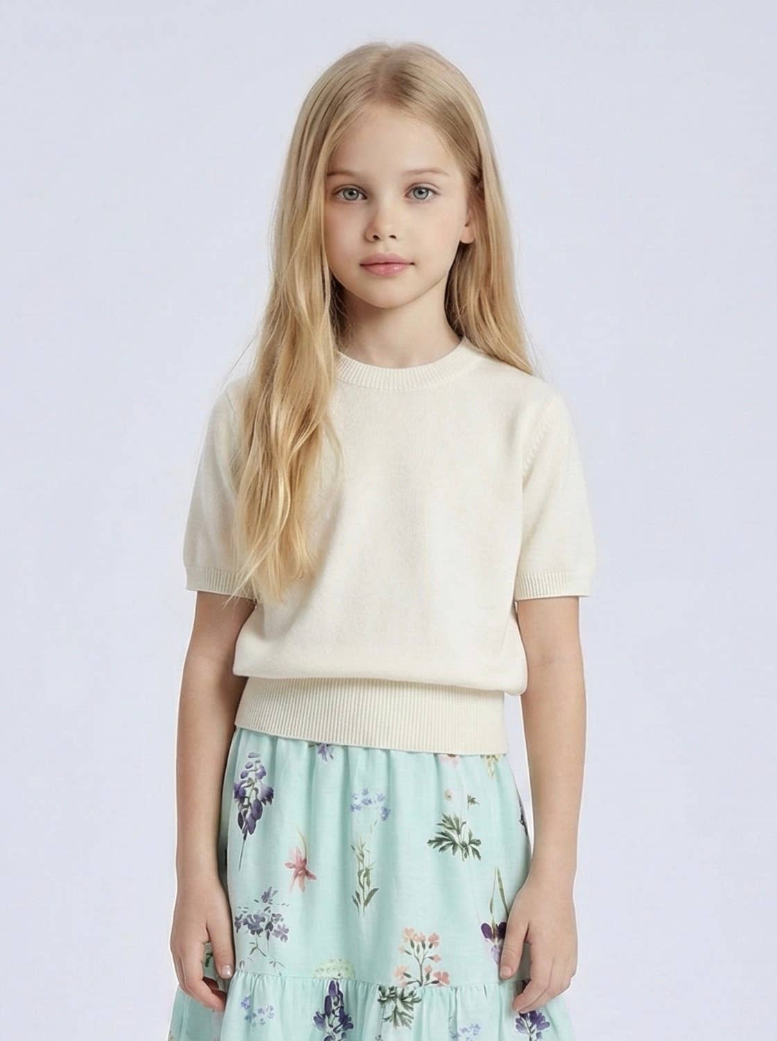 Pull doux à manches courtes
