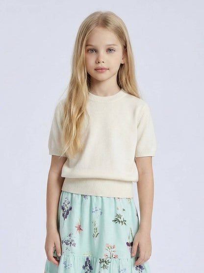 Pull doux à manches courtes