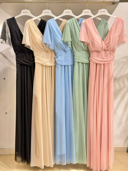 Robe longue en tulle cérémonie femme – Élégante, fluide et féminine