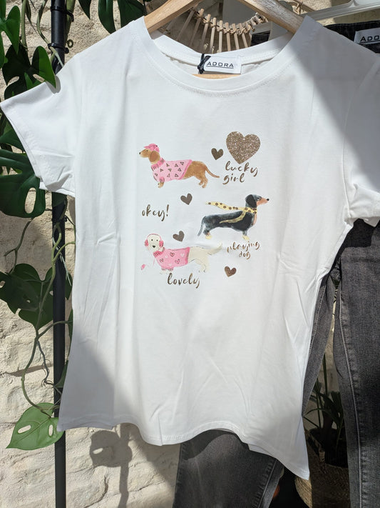 T-shirt en coton Teckel