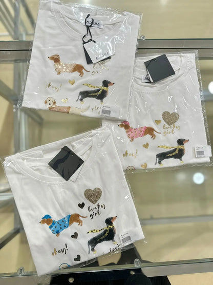 T-shirt en coton Teckel