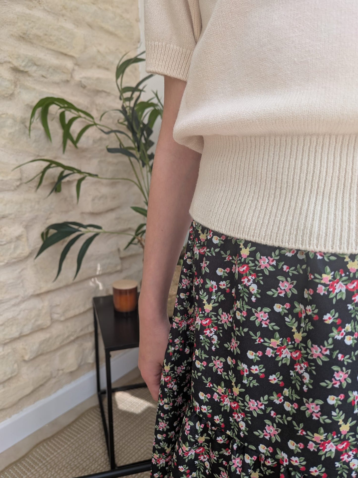 Pull doux à manches courtes